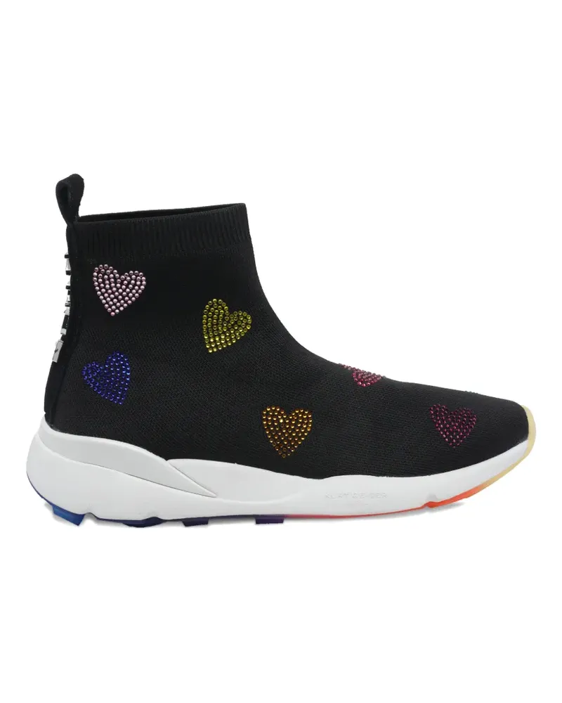 Kurt Geiger heart-embellished sneakers - Schwarz Schwarz