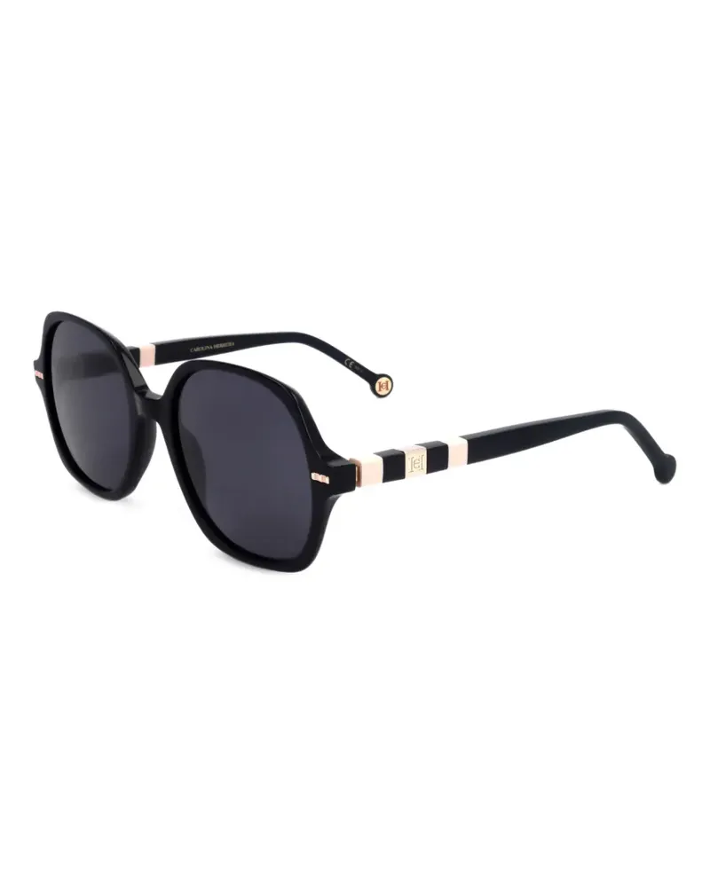 Carolina Herrera New York Sonnenbrille mit geometrischem Gestell - Schwarz Schwarz