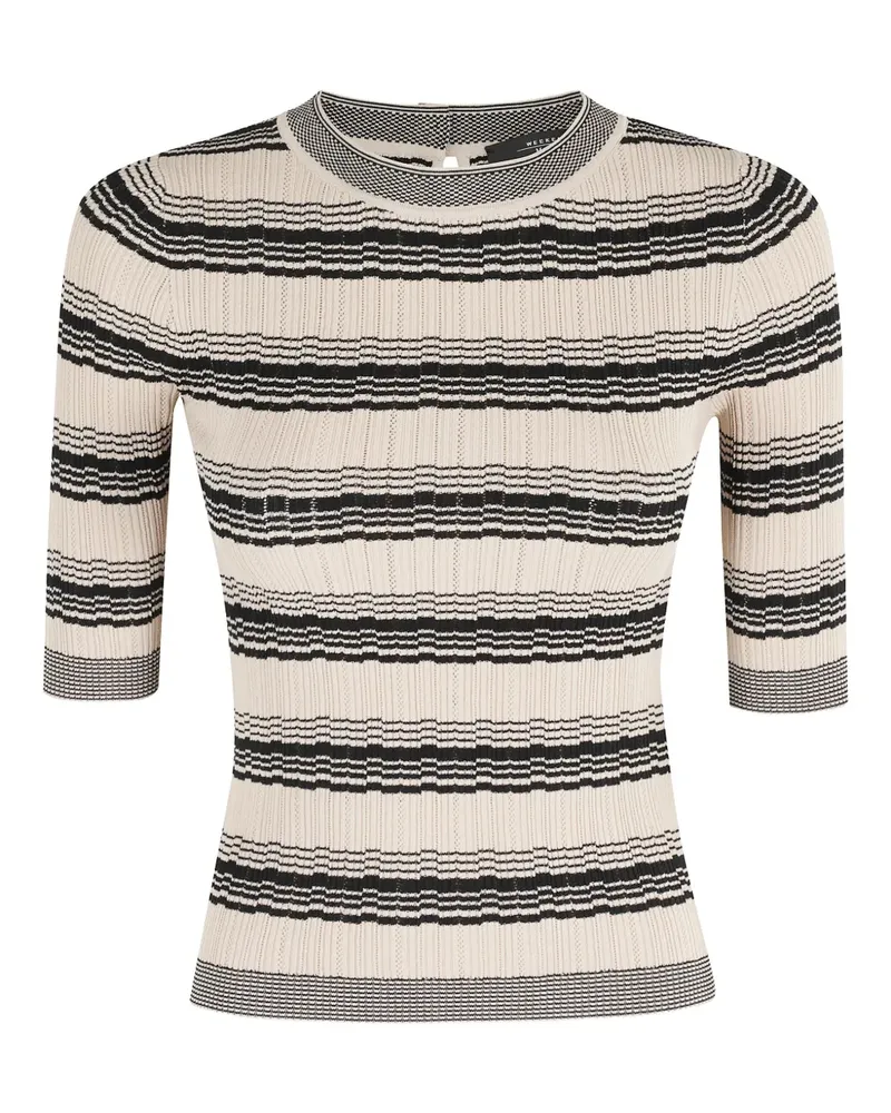 Max Mara Gestreiftes T-Shirt - Nude Nude