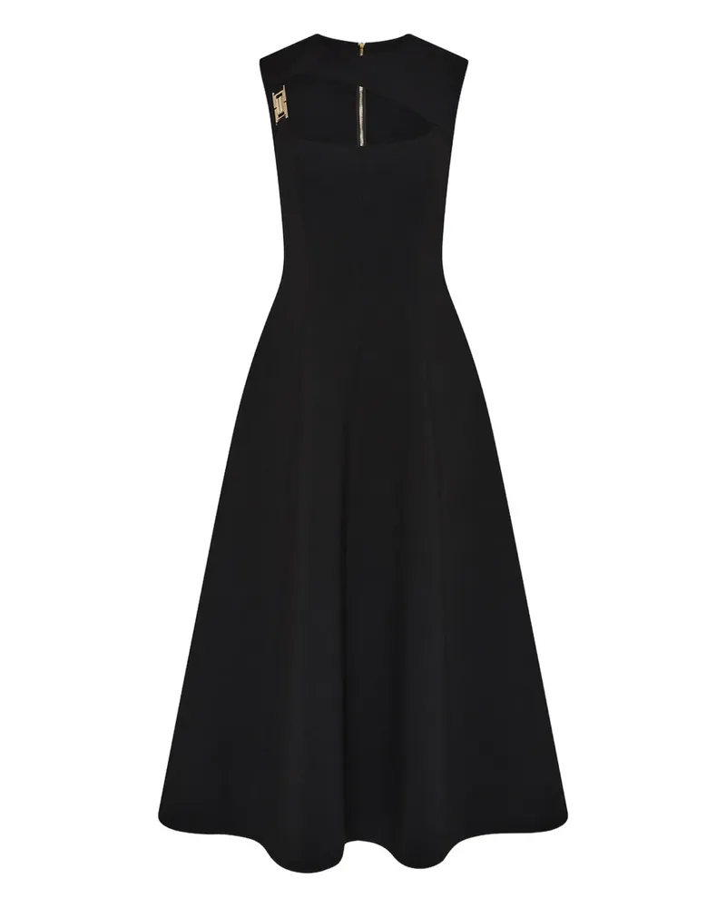 Rebecca Vallance Freyja Midikleid - Schwarz Schwarz