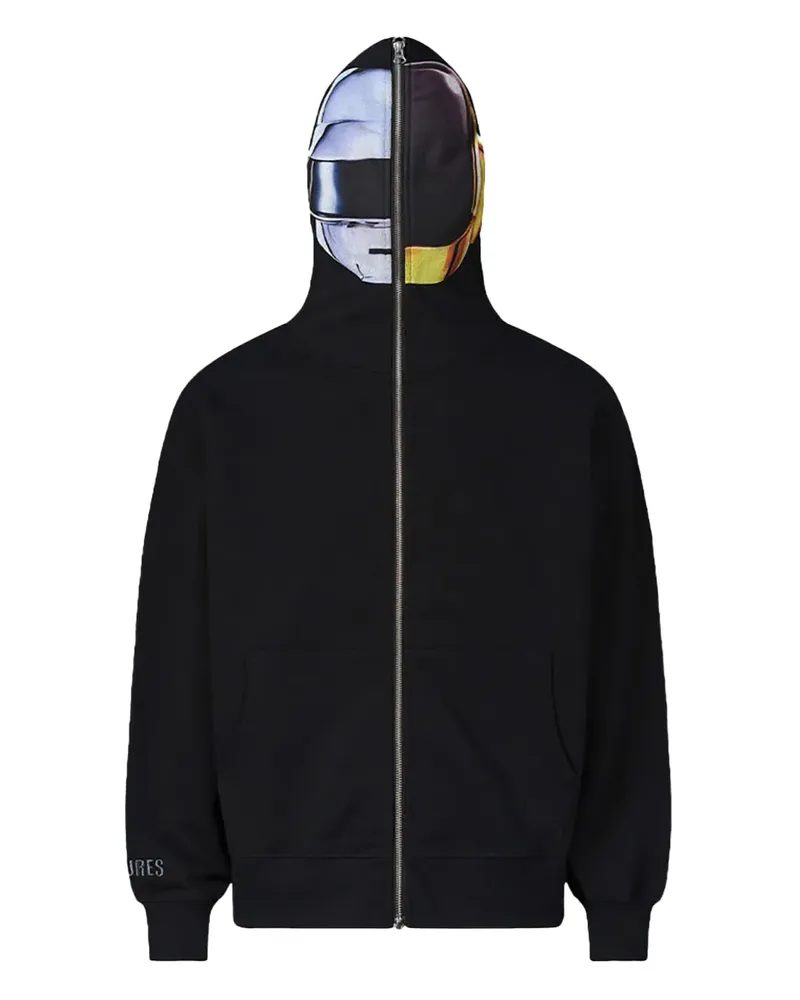 PLEASURES x Daft Punk Ram Hoodie mit Reißverschluss - Schwarz Schwarz