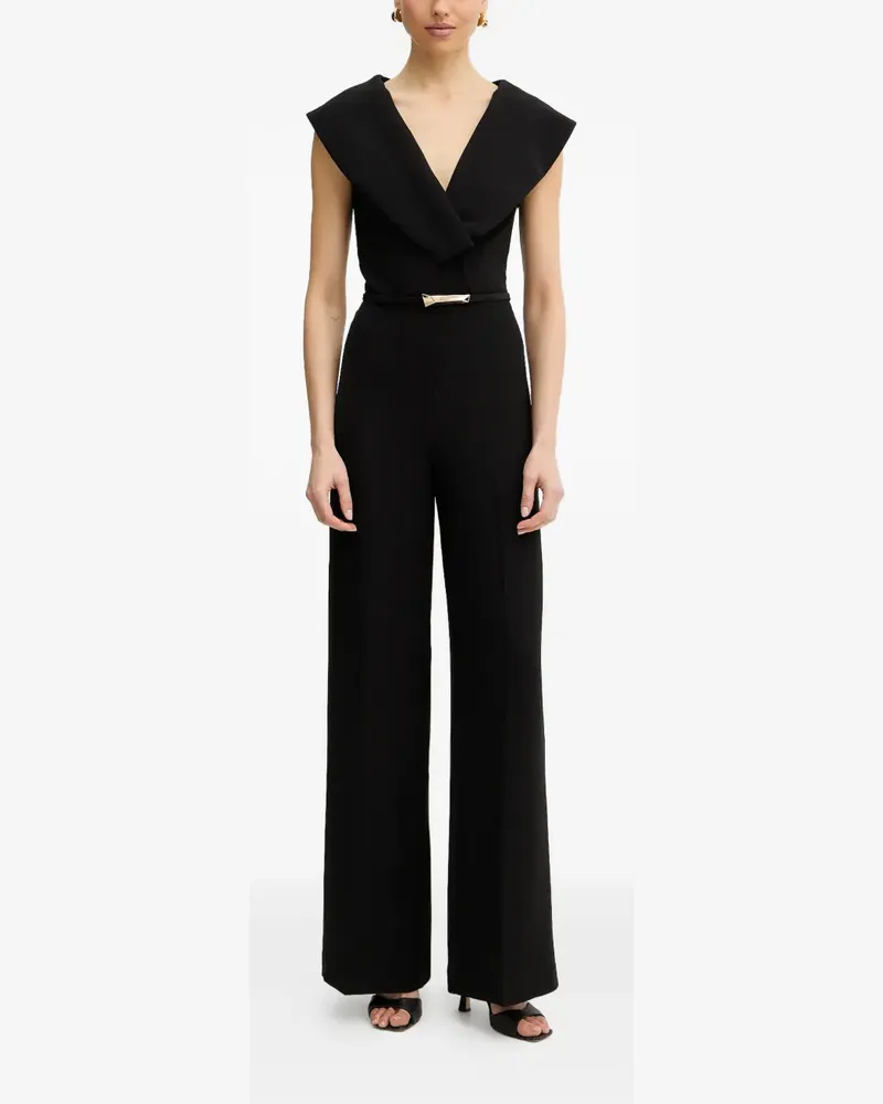 Simona Corsellini Jumpsuit mit Gürtel - Schwarz Schwarz