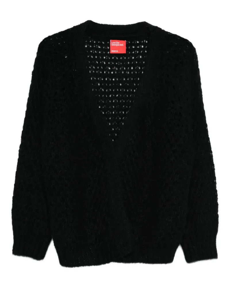 ..,merci v-neck knit cardigan - Schwarz Schwarz