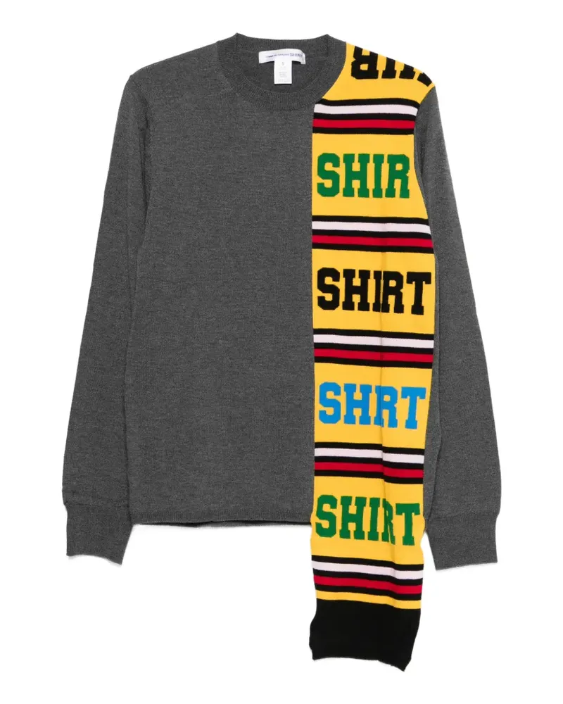 Comme des Garçons Pullover mit Schriftzug - Grau Grau
