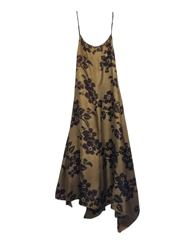 Uma Wang Kleid mit Logo-Print - Nude Nude