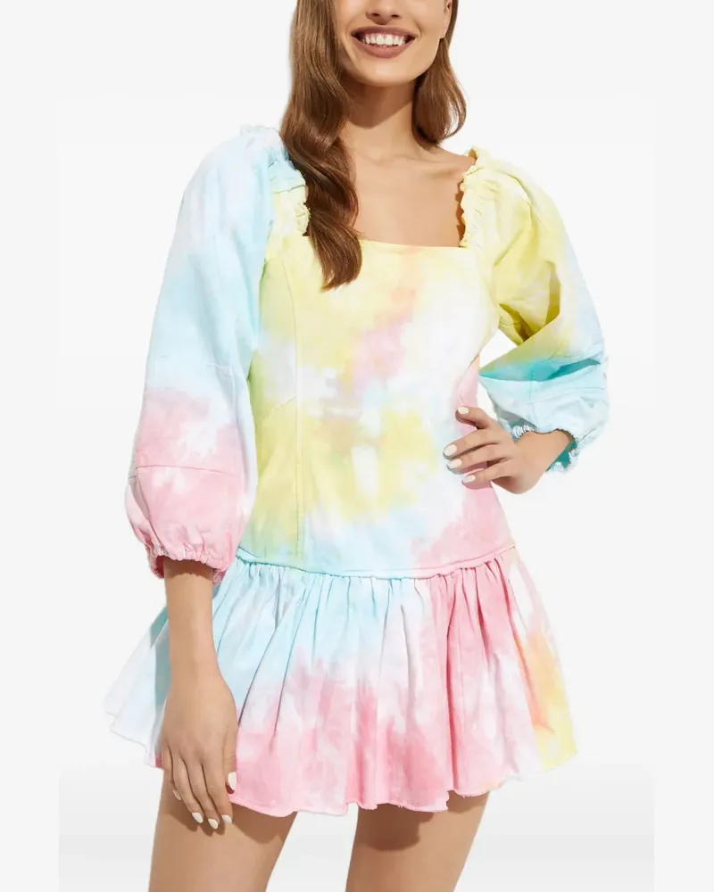 LoveShackFancy Chai tie-dye mini dress - Rosa Rosa