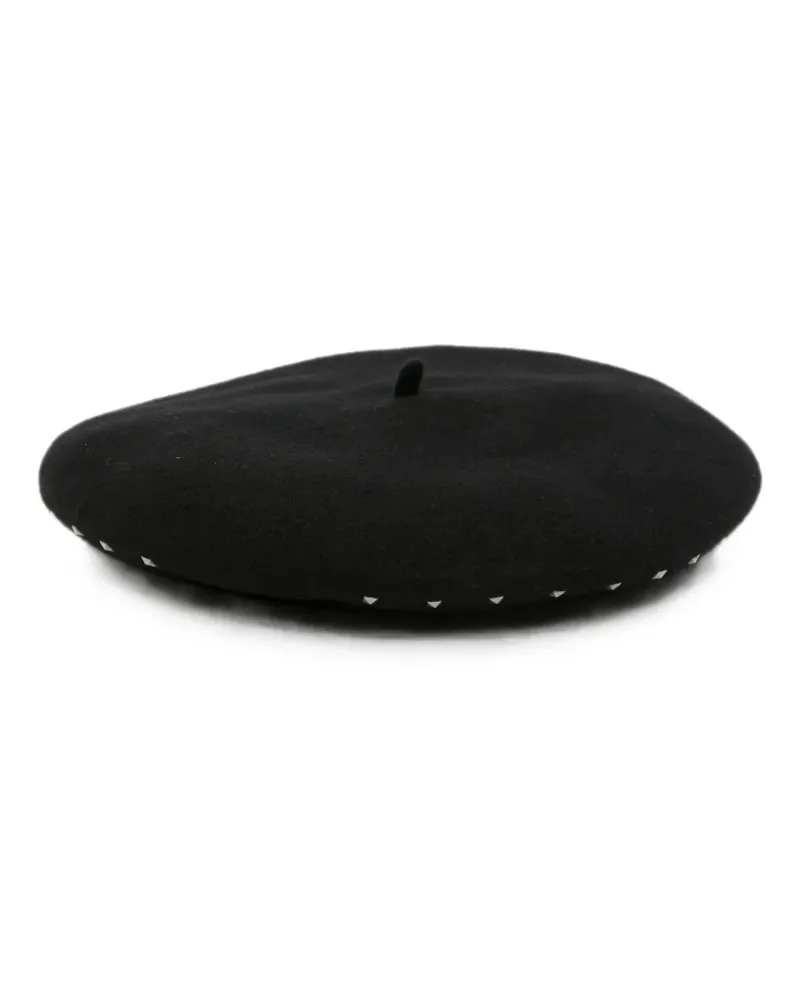 Emporio Armani Baskenmütze mit Logo-Stickerei - Schwarz Schwarz