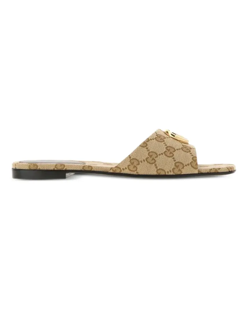 Gucci Sandalen aus Double G-Canvas - Nude Nude