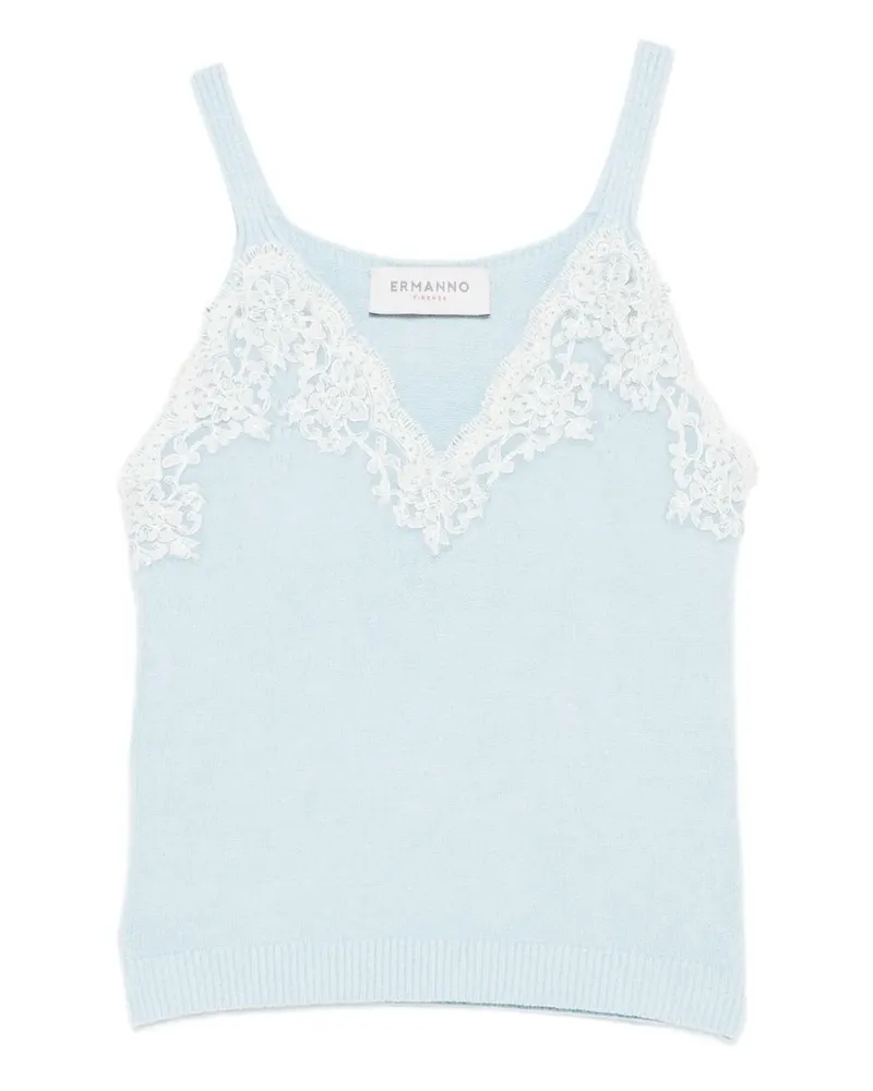 Ermanno Scervino Tanktop mit V-Ausschnitt - Blau Blau