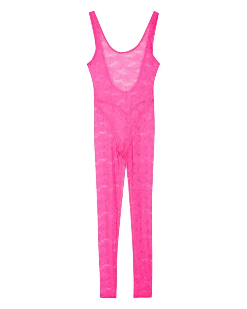Maison Close Rückenfreier Catsuit - Rosa Rosa