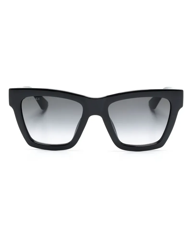 Gucci Eckige Sonnenbrille mit Farbverlauf - Schwarz Schwarz