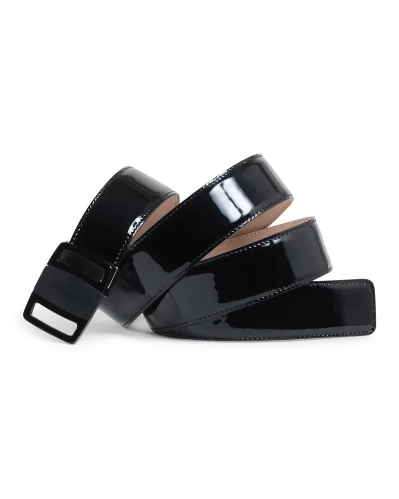 Ferragamo Gürtel aus Lackleder - Schwarz Schwarz
