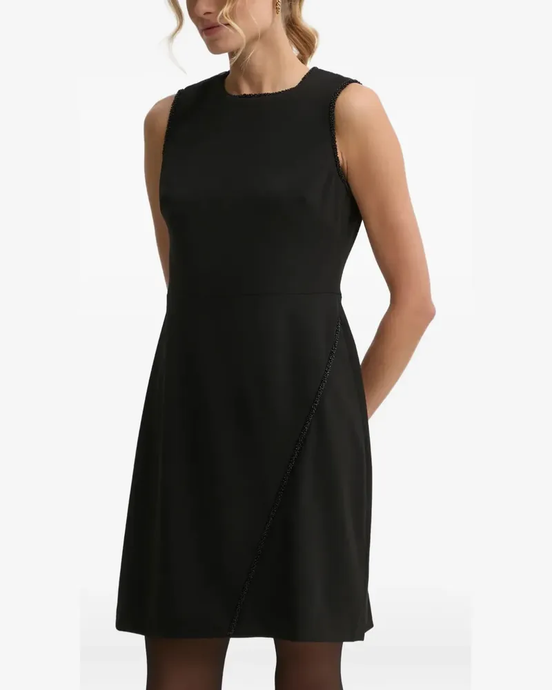 DKNY beaded-trim sleeveless mini dress - Schwarz Schwarz