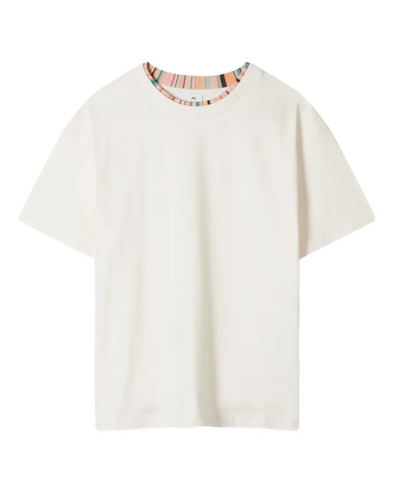Paul Smith T-Shirt mit gestreiften Details - Nude Nude