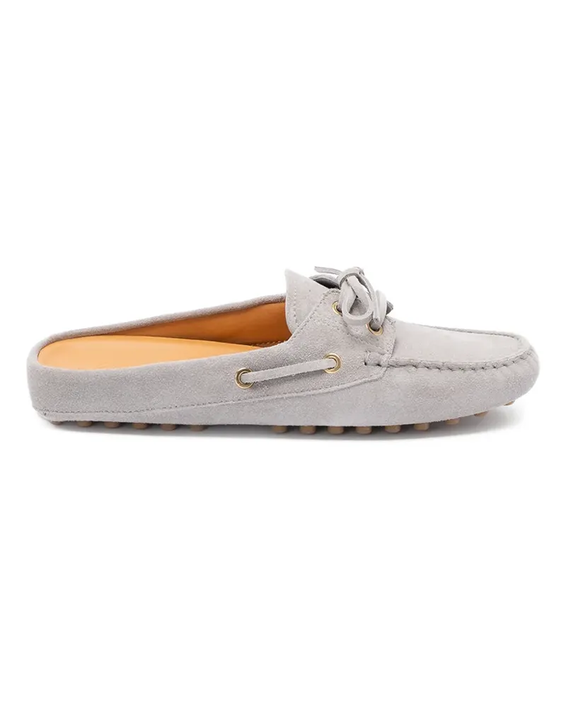 TOD'S Glove Gommino suede mules - Grau Grau