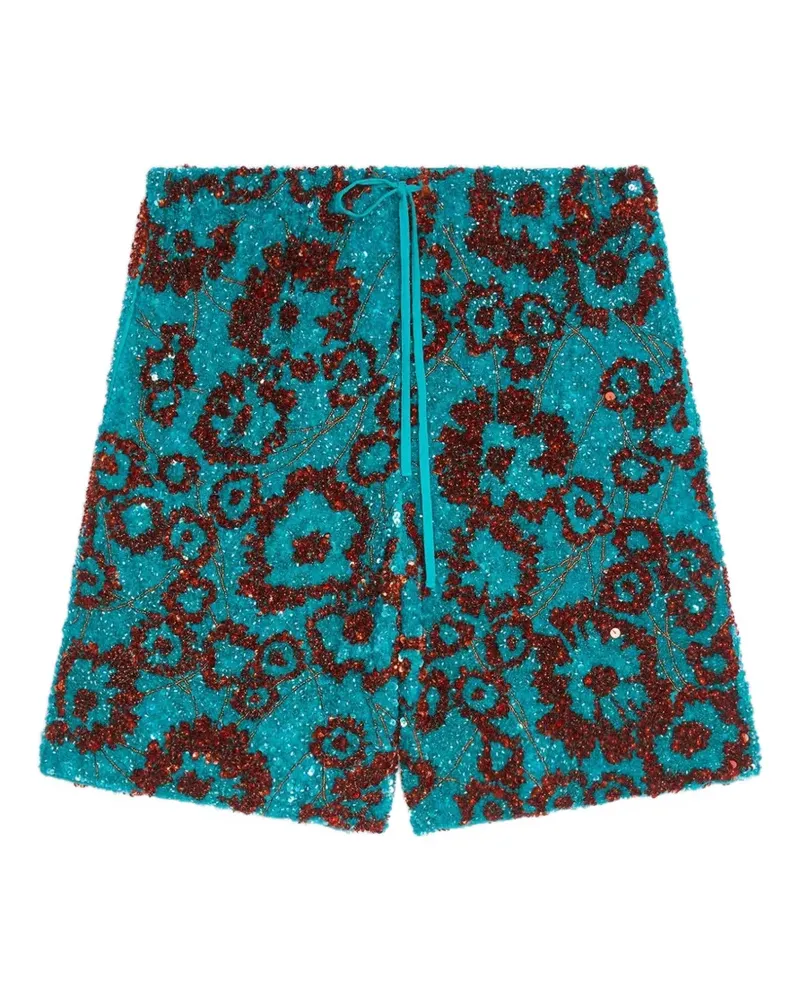 Dries van Noten Shorts mit Paillettenverzierung - Blau Blau
