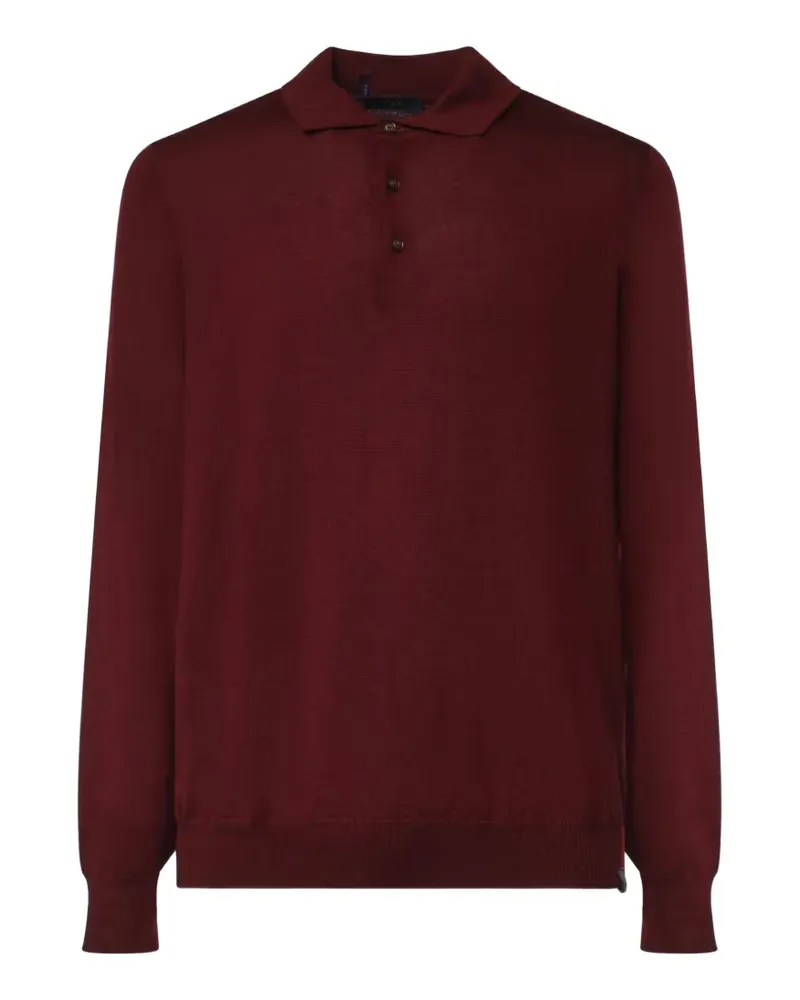 Fay Langärmeliges Poloshirt - Rot Rot