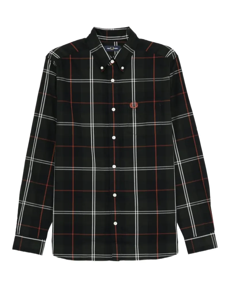 Fred Perry Popeline-Hemd mit Schottenkaro - Grün Grün