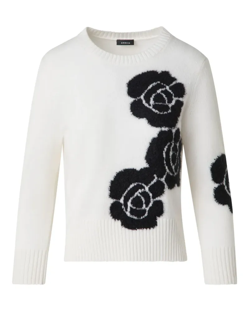 Akris Floraler Pullover - Weiß Weiß