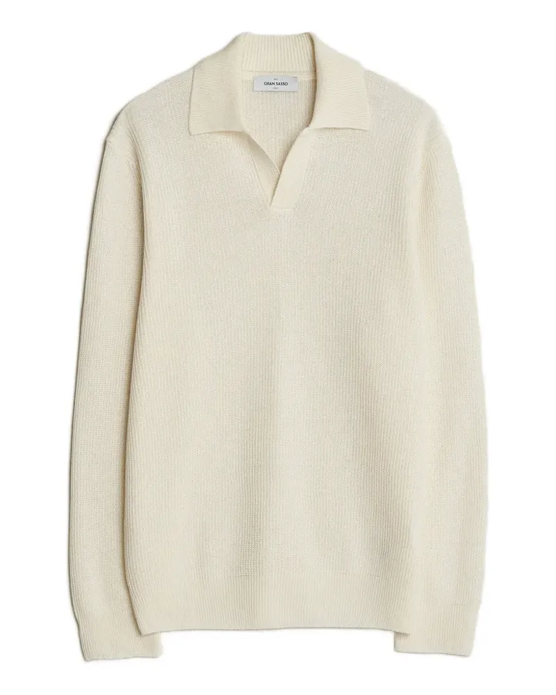Gran Sasso open collar knitwear - Nude Nude