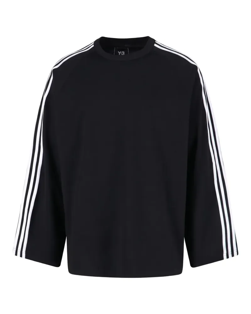Y-3 Langarmshirt mit Streifen - Schwarz Schwarz