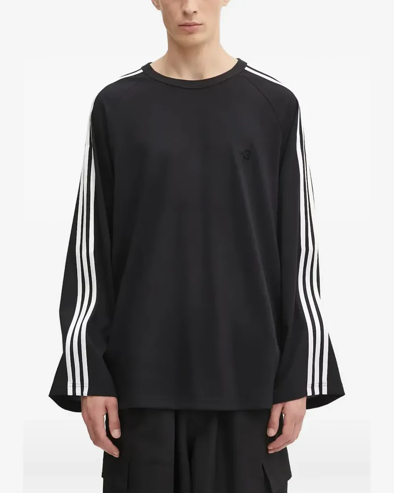 Y-3 Langarmshirt mit Streifen - Schwarz Schwarz