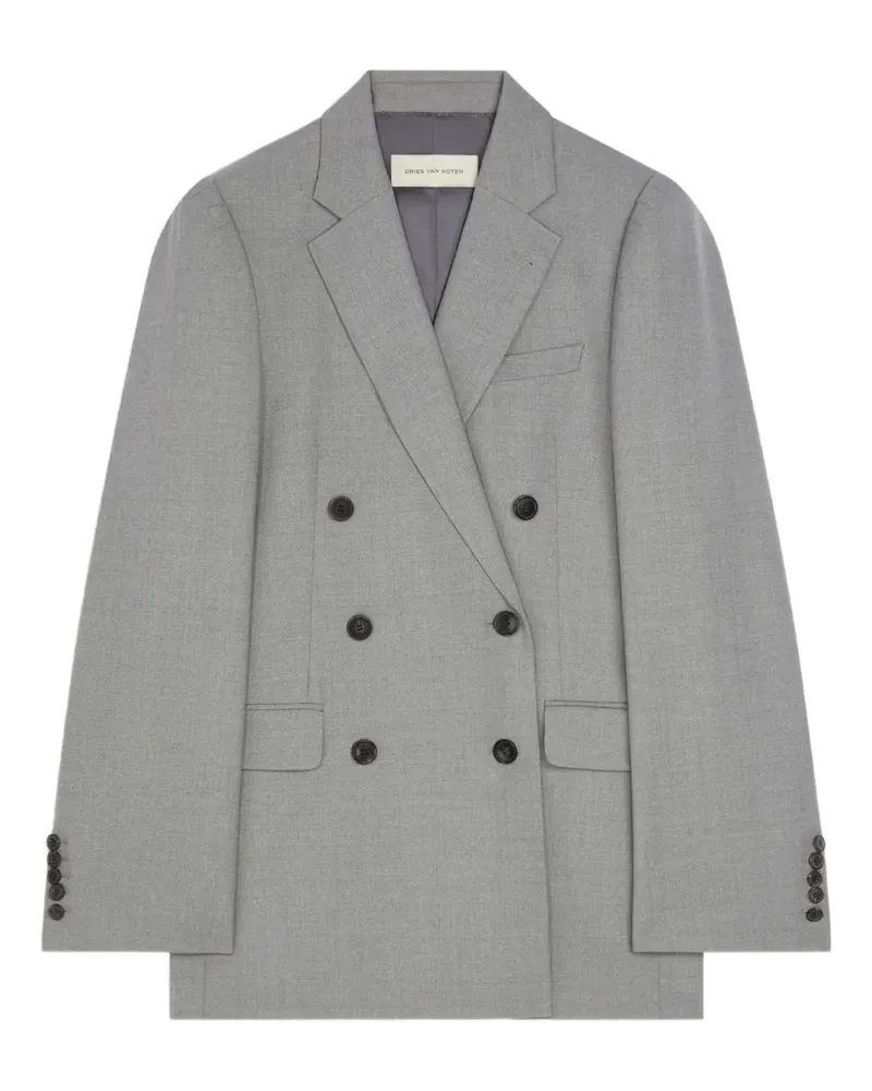 Dries van Noten Doppelreihiger Blazer - Grau Grau