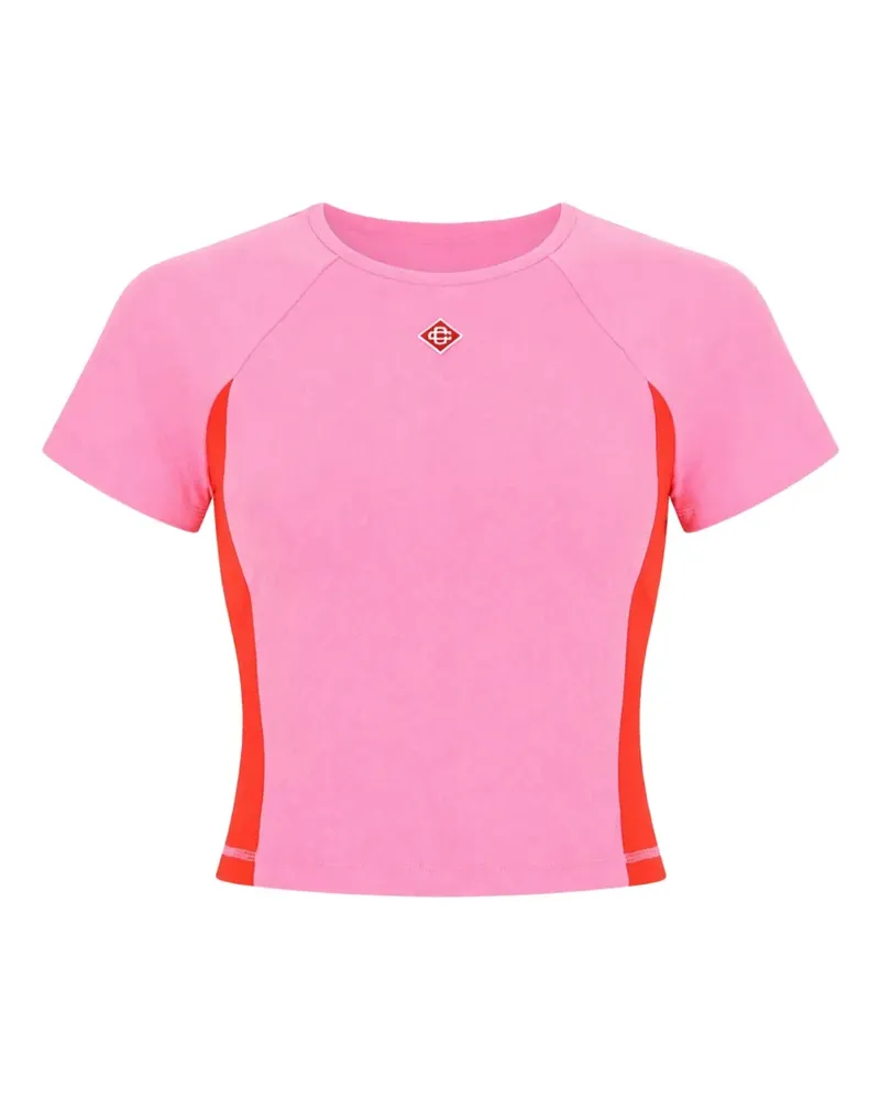 Casablanca Paris logo-patch T-shirt - Rosa Rosa