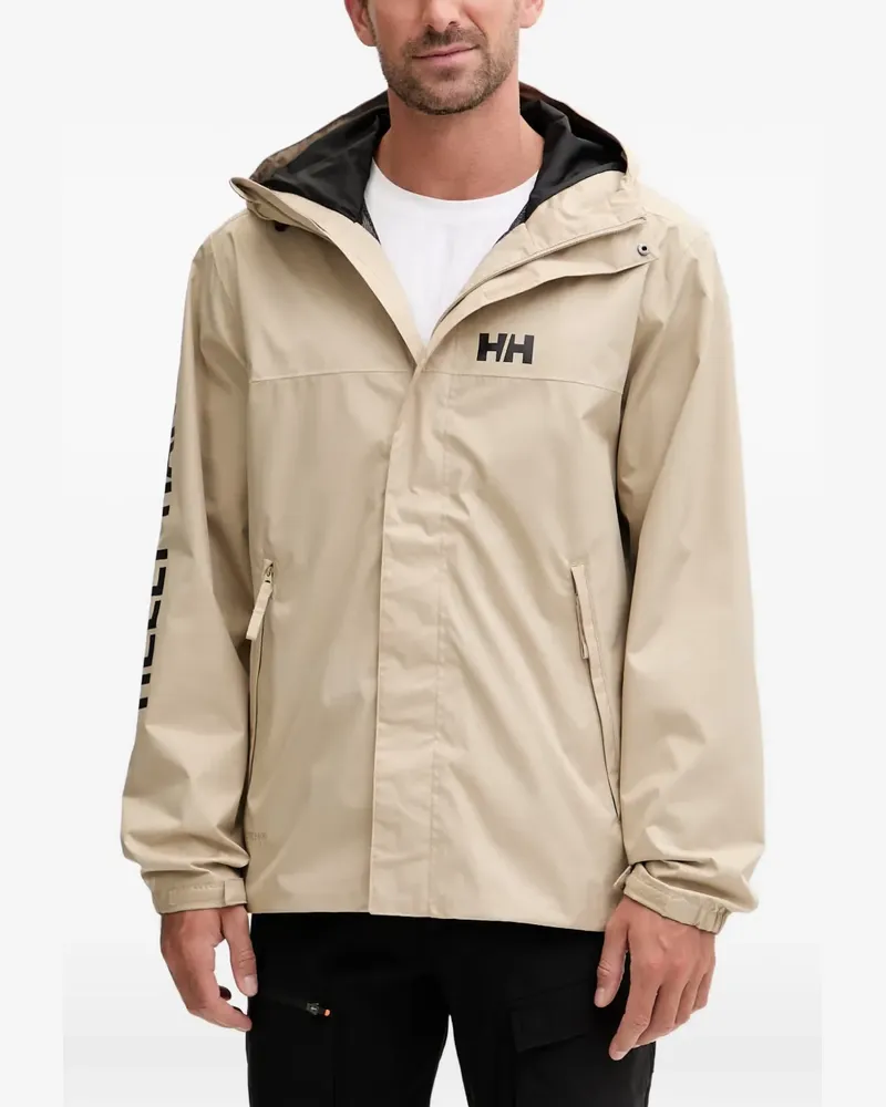 Helly Hansen Ervik Kapuzenjacke mit Logo-Print - Nude Nude