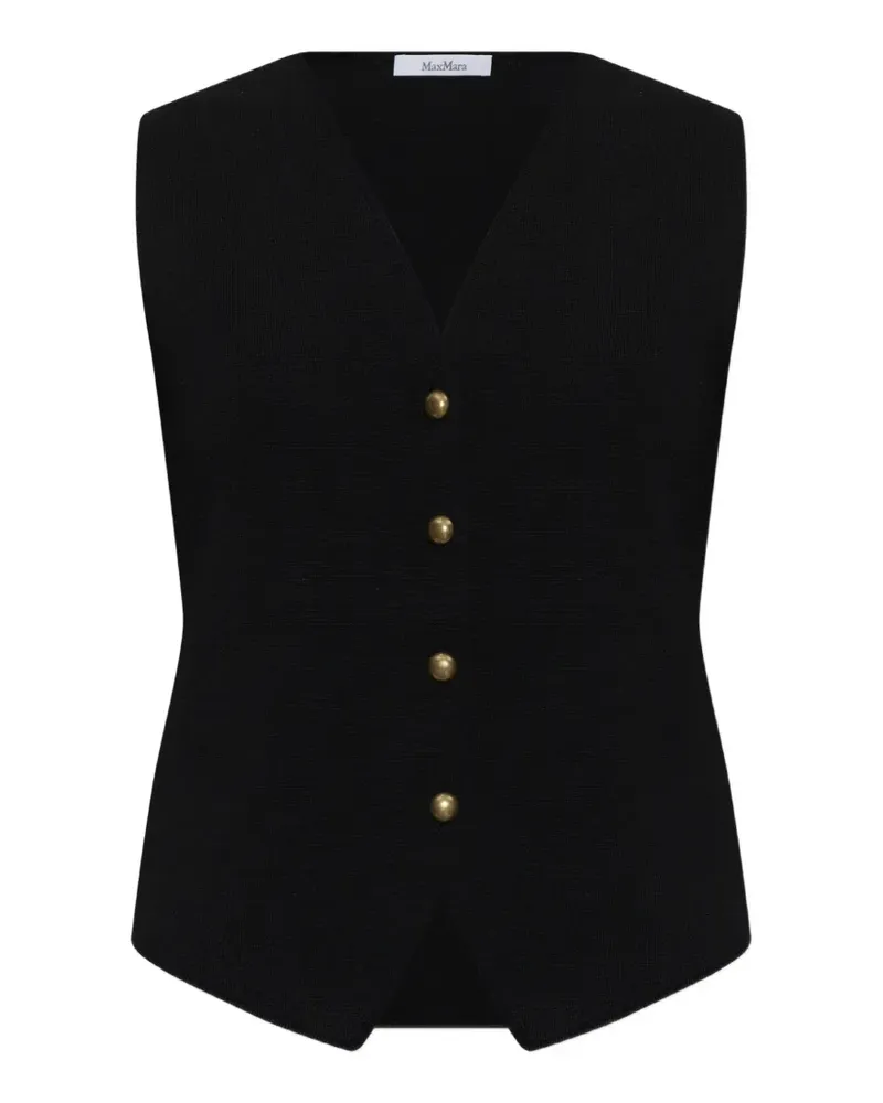 Max Mara Gola button-up vest - Schwarz Schwarz