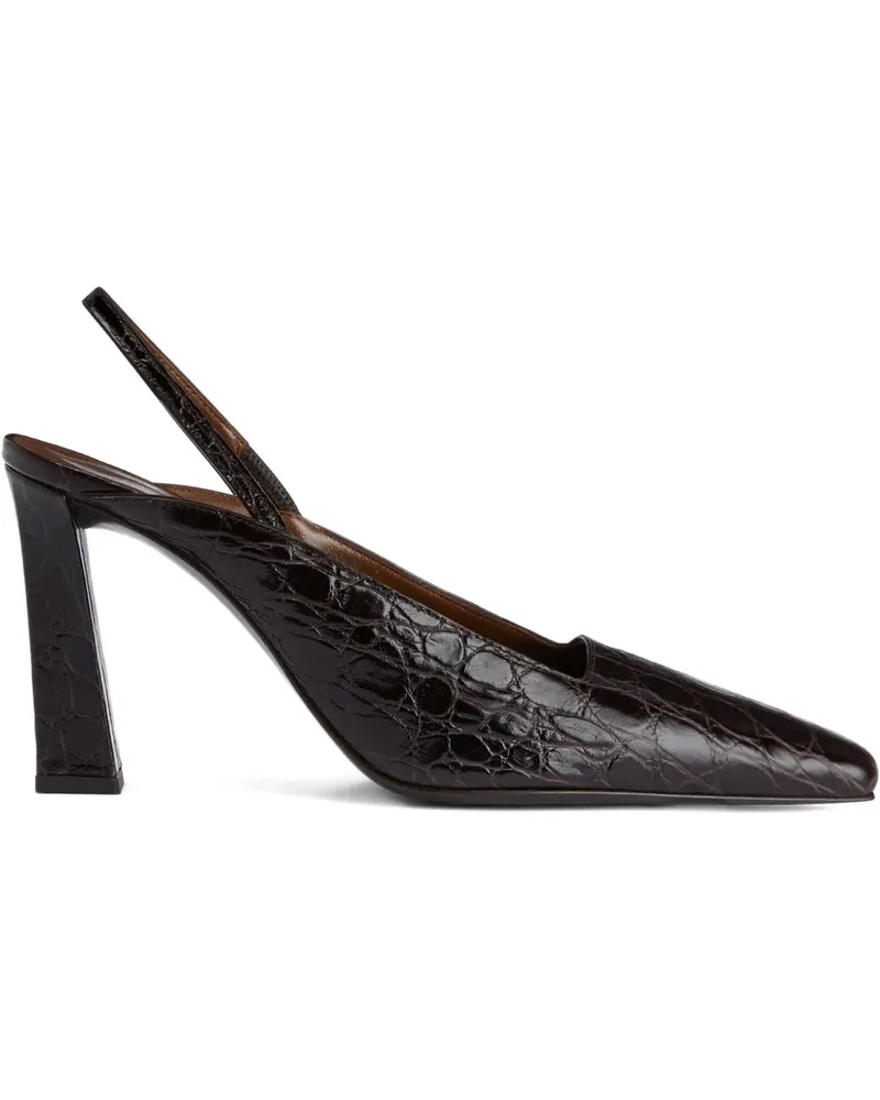 Giuseppe Zanotti Brendha Slingback-Pumps mit Kroko-Effekt 90mm - Braun Braun