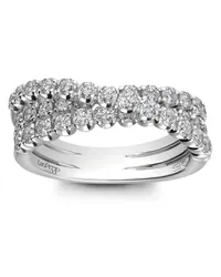 LEO PIZZO 18kt Weißgoldring mit Diamanten Silber