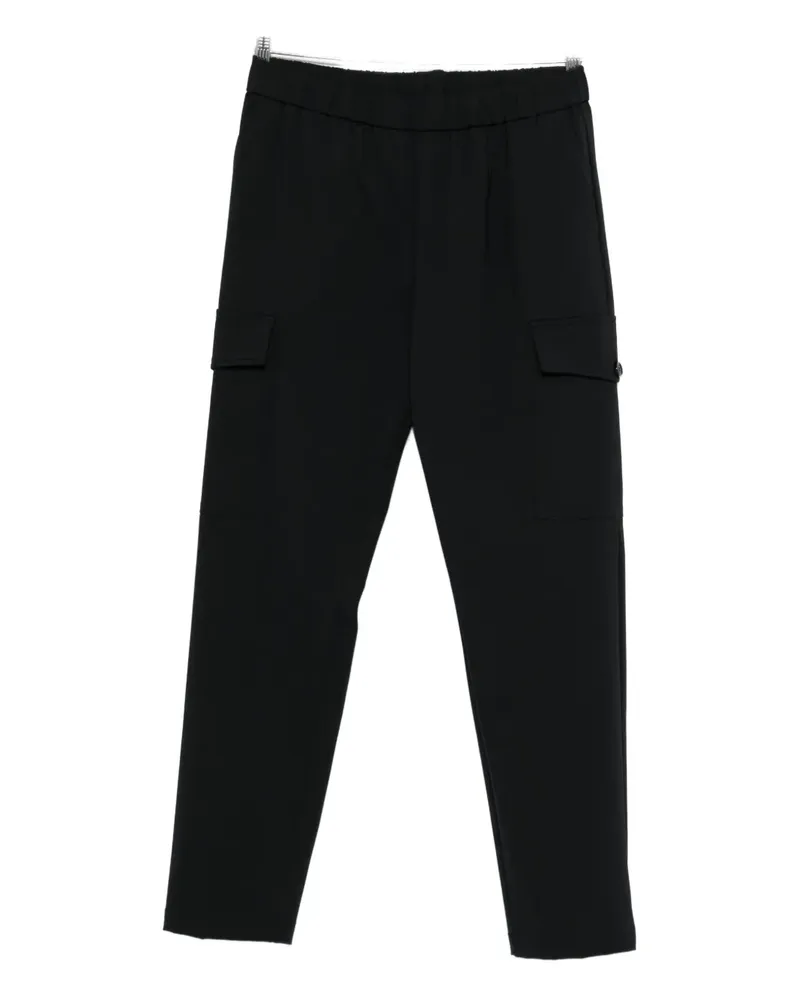 Les Hommes Hose mit Logo-Schild - Schwarz Schwarz