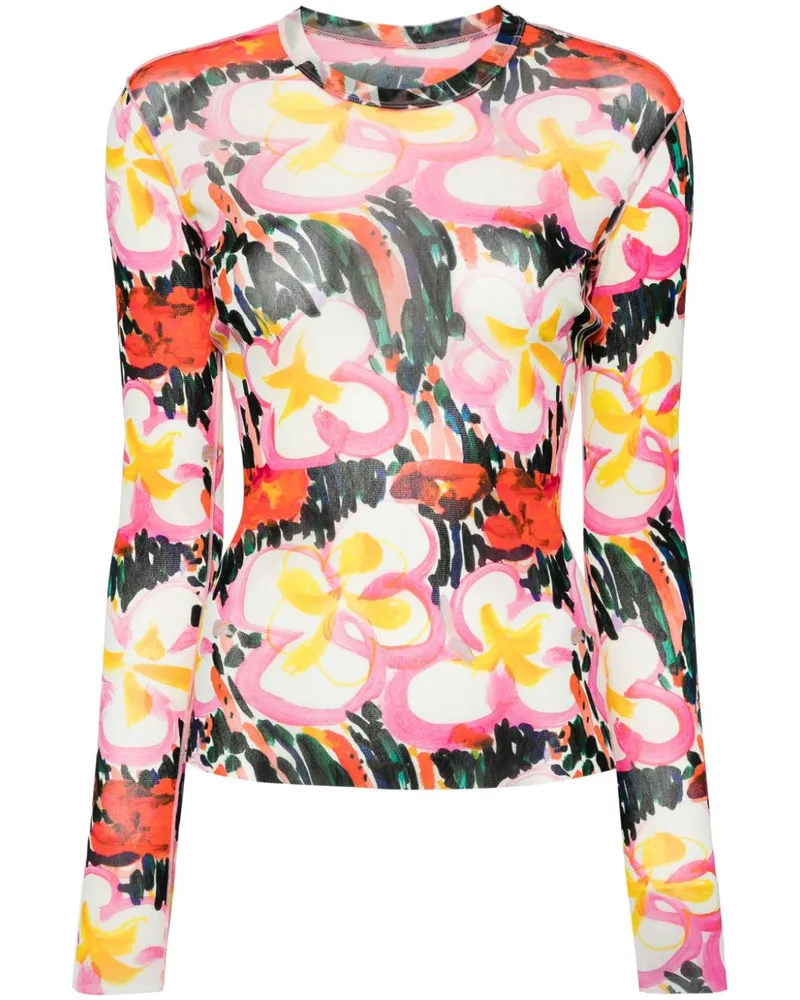 JNBY Langarmshirt mit Blumen-Print - Mehrfarbig Mehrfarbig