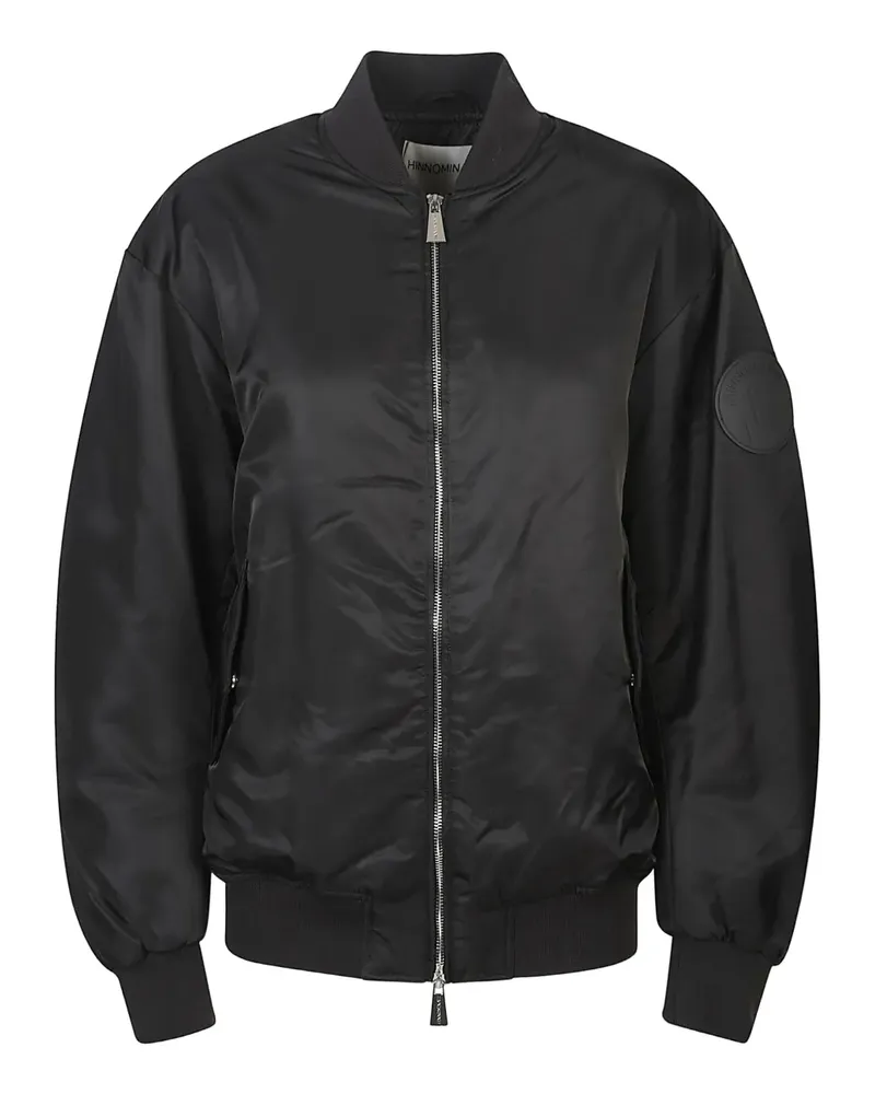 HINNOMINATE zip bomber jacket - Schwarz Schwarz