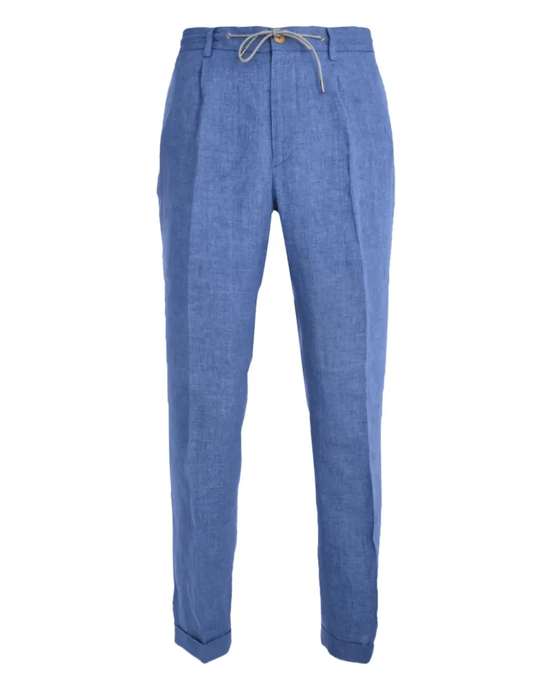 Luciano Barbera Bundfaltenhose mit Kordelzug - Blau Blau
