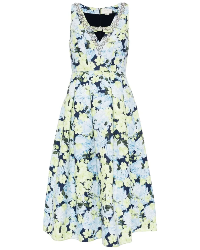 Sachin & Babi Millie Midikleid mit Blumen-Print Blau