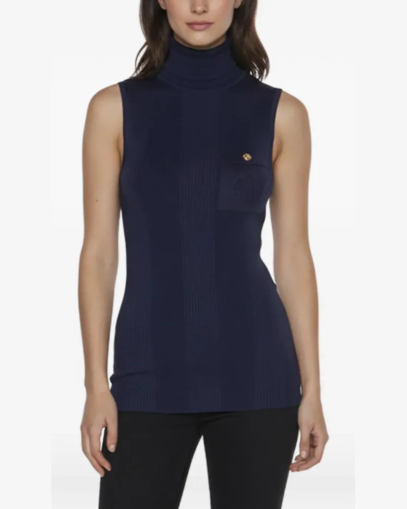 Elisabetta Franchi rib-knit sleeveless top - Blau Blau
