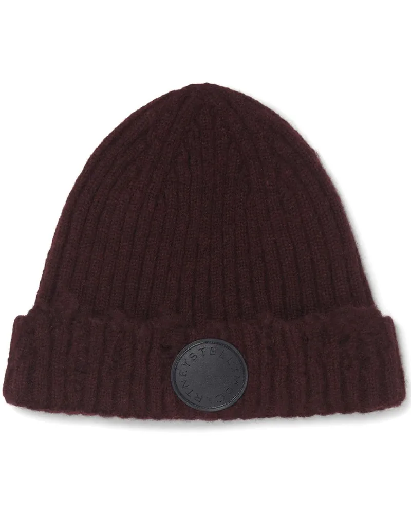 Stella McCartney Gerippte Beanie im Distressed-Look - Braun Braun