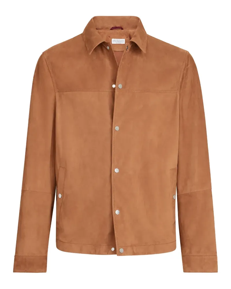 Brunello Cucinelli Wildlederjacke - Braun Braun