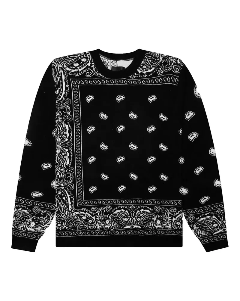 RTA Pullover mit Paisleymuster - Schwarz Schwarz