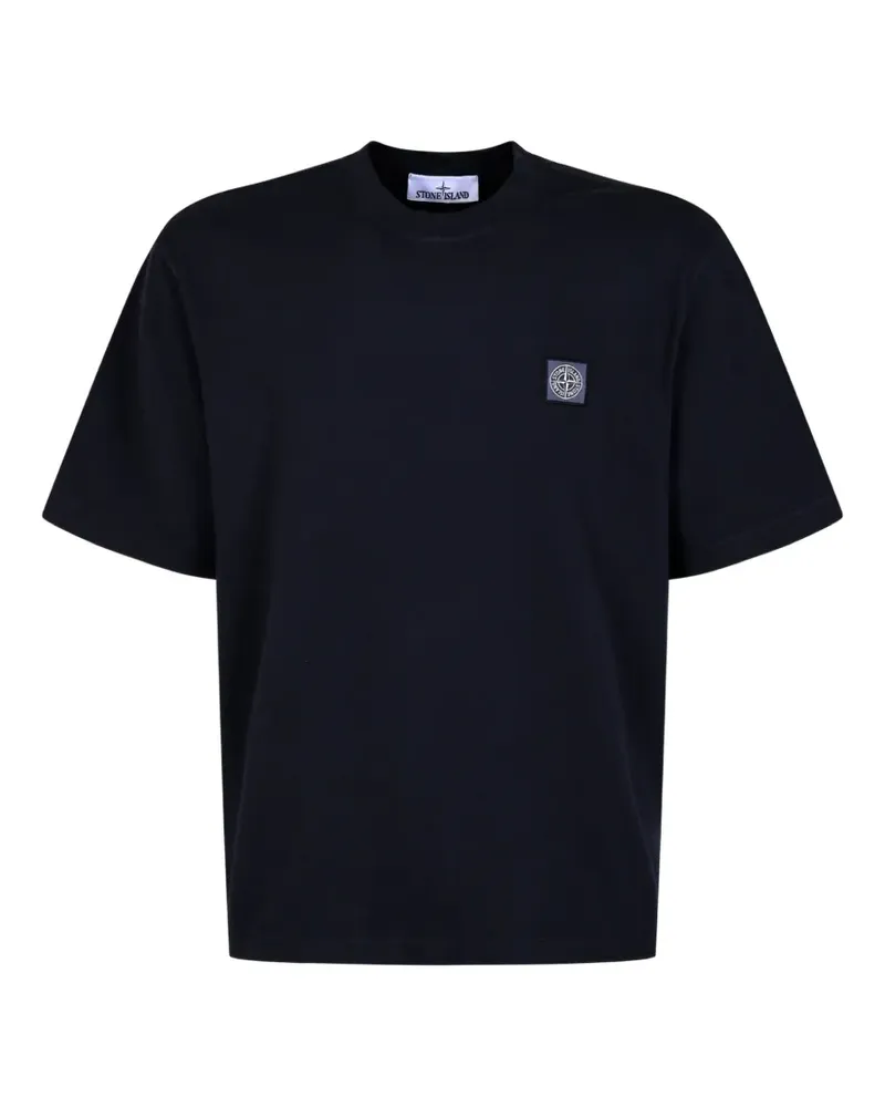 Stone Island 2100030 T-Shirt mit Logo-Patch - Blau Blau