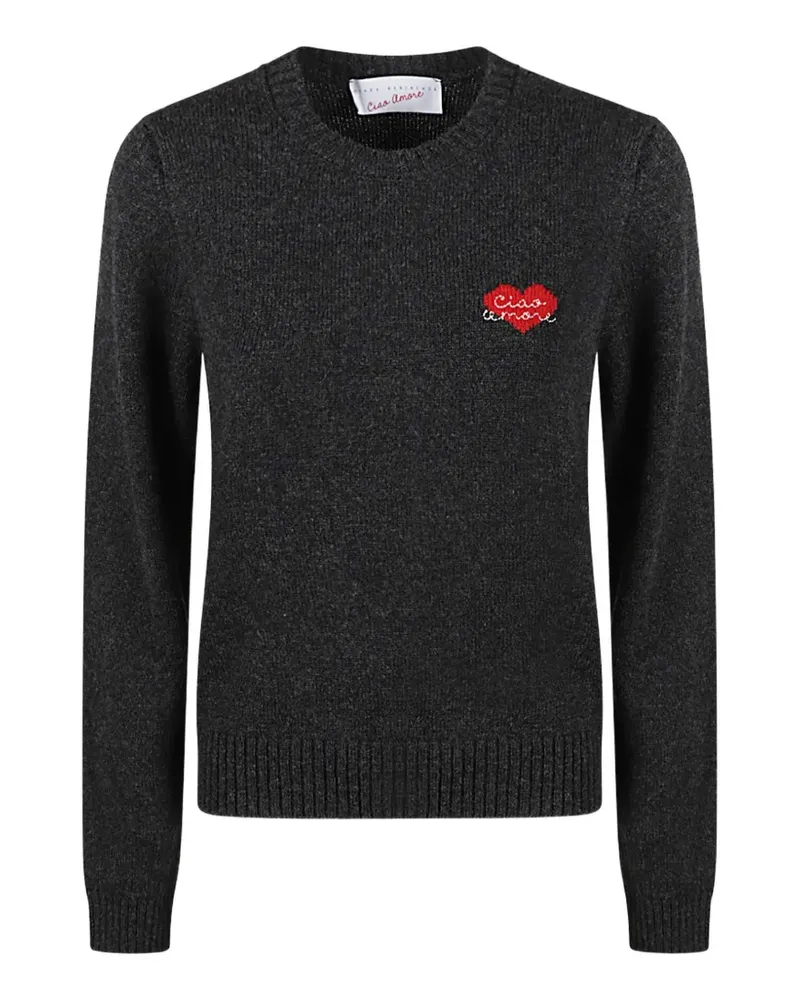 Giada Benincasa Heartbeat Pullover mit Herzstickerei - Grau Grau