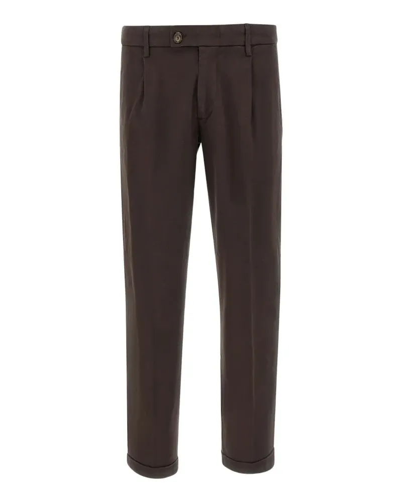 Re-HasH Mucha pleated turn-up hem chinos - Braun Braun