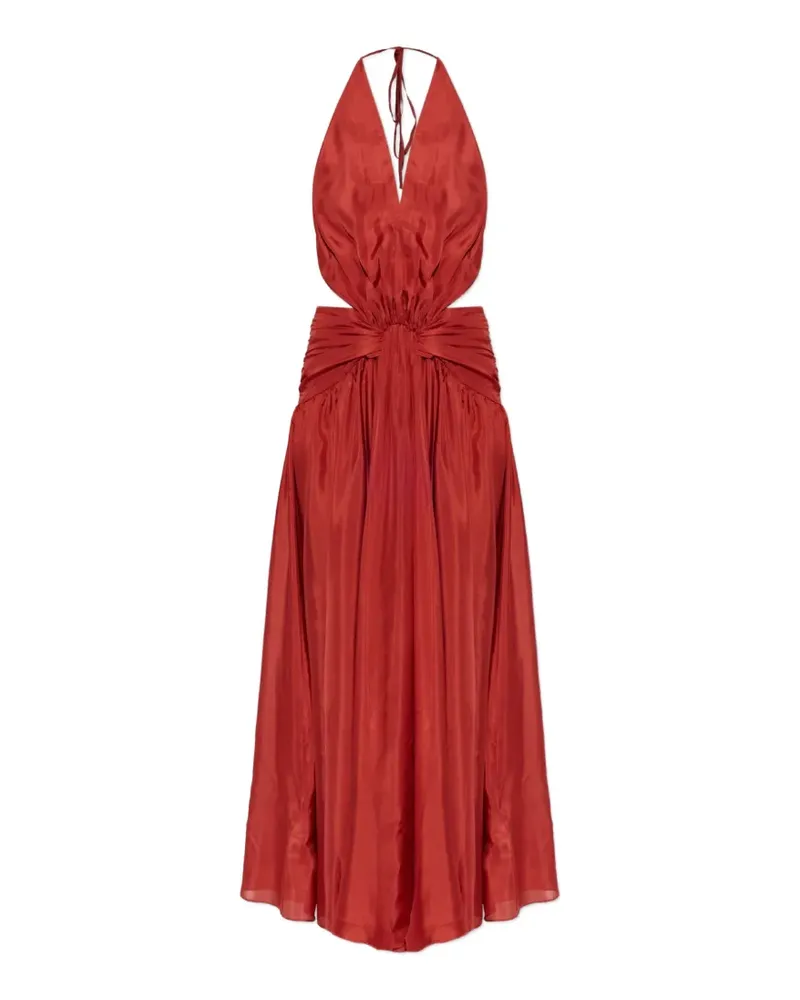 Zimmermann Indra plunge-neckline cut-out maxi dress - Rot Rot