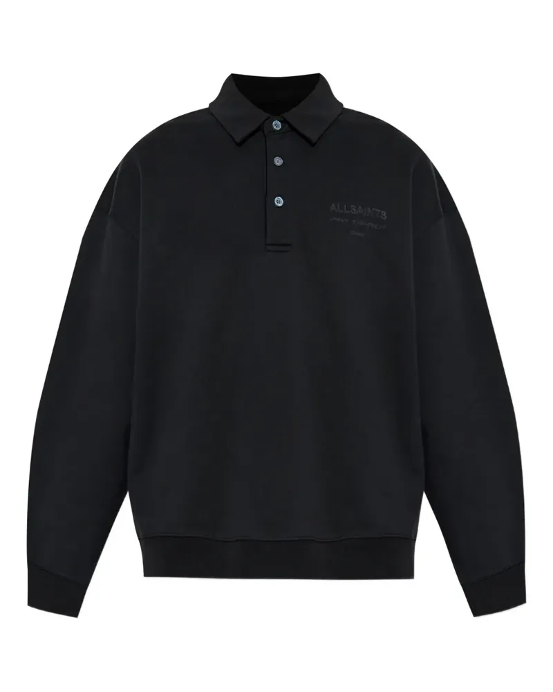 AllSaints XANDER Poloshirt mit Kragen - Schwarz Schwarz