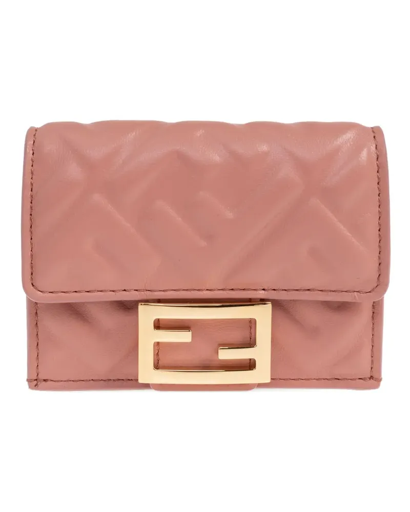 Fendi micro Baguette trifold leather wallet - Rosa Rosa