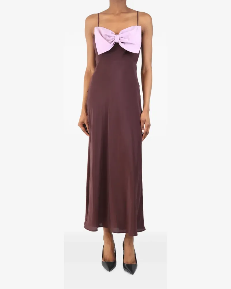 RIXO bow-detail maxi dress - Violett Violett
