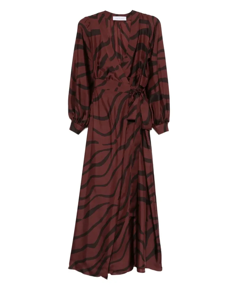 Raquel Diniz zebra-print wrap dress - Rot Rot