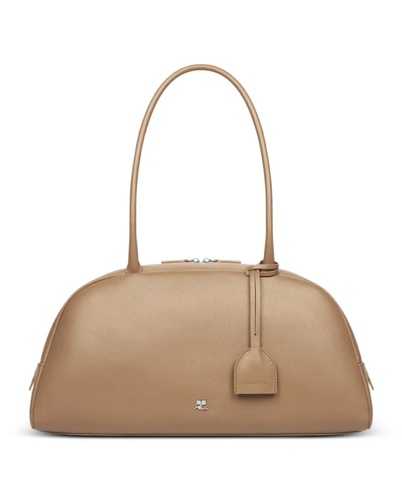 Courrèges Monday leather shoulder bag - Nude Nude